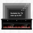 thumbnail image 2 of HARIPUL 58" Fireplace TV Stand for TVs Up to 65" with 52" Electric Fireplace,White Entertainment Center with Storage Cabinets,Led Light TV Consoles for Living Room,Black/Crystal Fireplace, 2 of 8