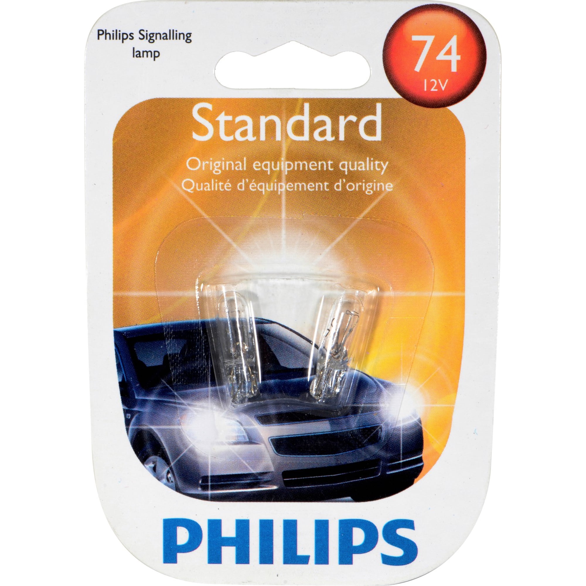 Philips Standard Miniature 74, Pack of 2