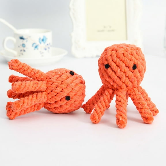 Soimiss Cotton Rope Dog Toy Orange 1Pack