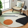 thumbnail image 2 of SAFAVIEH Rodeo Drive Corine Abstract Area Rug, Green/Black, 6' x 6' Round, 2 of 8