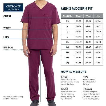 Cherokee Workwear Revolution Men Scrubs Top V-Neck WW670