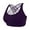 Purple, variant on Xfvqtps Sports Bra for Women Multiple Spaghetti Strap Cross Back Padded Wireless Elastic Yoga Bras Gray
