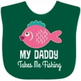 thumbnail image 3 of Inktastic My Daddy Takes Me Fishing Girls Girls Baby Bib, 3 of 4