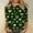 Shirts-928Green, variant on LEKWK Womens Graphic Tees All Over Print Long Sleeve Casual Tops Cute Tops Green Hearts Shamrocks Pattern St Patricks Day Tops