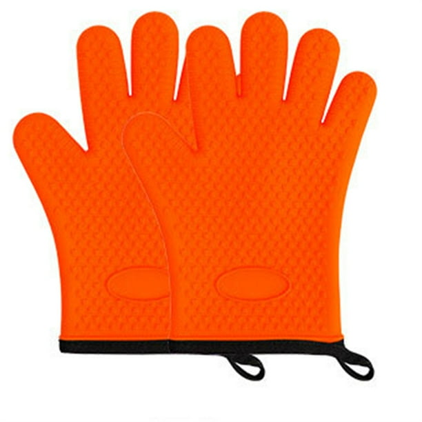 Silicone Smoking Stove Gloves, Extremely Heat Resistant Grill Gloves