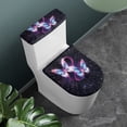 thumbnail image 3 of HELLHERO Butterfly Toilet Seat Covers Set & Toilet Covers Set with Fits All Toilet Shapes Polyester for Non-Slip, Stretch Fit, 3 of 6