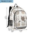 thumbnail image 2 of FORMRS Unisex School Backpack 17" Student Travel Bag with Laptop Compartment, Light Gray Cat Pattern, 2 of 7