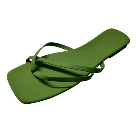 

Kukoosong Flip Flops for Women Beach Sandals Summer Non-Slip Causal Slippers Flip Flops Flat Sandals for Women Green 36