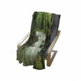thumbnail image 3 of Rainforest Soft Flannel Fleece Throw Blanket, Tropical Rainforest and Rocky River in Selangor State Malaysia Wildlife, Cozy Plush for Indoor and Outdoor Use, 70" x 90", Green Brown, by Ambesonne, 3 of 5