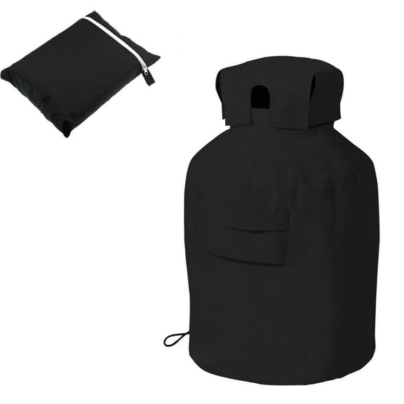 GIXUSIL Black 20 LB Propane Tank Cover Dustproof Waterproof Cover Propane Gas Tank Cover Heavy Duty Cylinder Propane Bottle Storage Bag All Weather Protection