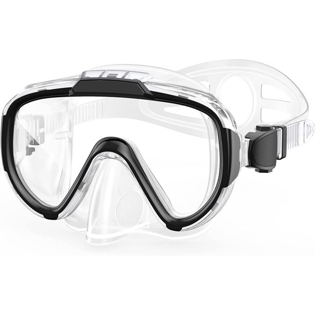 Swim Goggles Adult, Anti Fog Snorkel Diving Goggles, Clear View Tempered Glass Swimming Mask