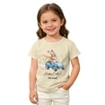 thumbnail image 6 of Boys' Girls' Easter Personalized Cartoon Rabbit Print Short Sleeve T Shirt Top Beige 2Y-3Y, 6 of 7