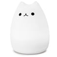 thumbnail image 1 of Regalos para mujeres, adolescentes, niñas y bebés, luces de noche para dormitorio de niños, lindas luces de noche de silicona con forma de gatito navideño para niños pequeños., 1 of 5