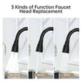 thumbnail image 5 of Matte Black FinishedPull Down Kitchen Faucet Head Replacement for Kitchen Faucet, 3-Modes & 7 Adapters, 5 of 7
