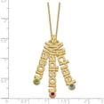 thumbnail image 3 of 14K Yellow Gold 14Ky Satin 3 Names Birthstone With 18K Bezel Necklace Made In United States xna1091y, 3 of 5