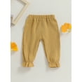 thumbnail image 2 of Wassery Toddler Girls Harem Pants Baby Spring Fall Casual Trousers Joggers 6M 12M 2T 3T 4T 5T Kids Solid Color Elastic Waist Soft Long Pants, 2 of 7