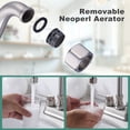 thumbnail image 5 of Wowow 4 in. Centerset Double Handle High Arc Bathroom Faucet with Drain Kit Included in Brushed Nickel, 5 of 8
