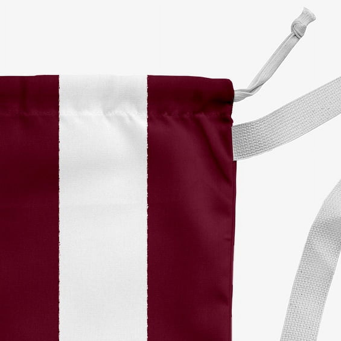 Simply Daisy Noel on a Stripe 18 x 29 inch Red Laundry Bag