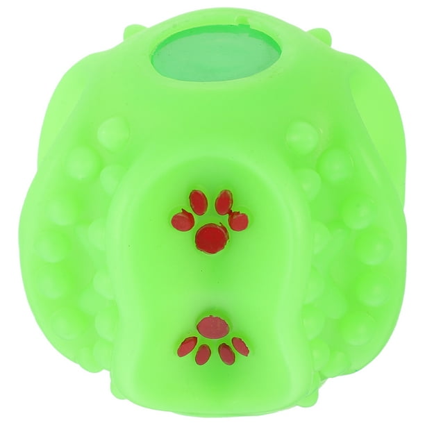 KAKOWELY Juguete dispensador de comida para perros, pelota chirriante de alimentación lenta para perros, pelota con fugas de comida