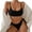 Black, variant on Jamicy 2 Piece Bathing Suits Bikinis for Women 2025 Summer New Women's 2 Piece Bathing Suits Ribbed Tie Side Thong Bikini Set Swimsuit