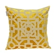 thumbnail image 2 of Nassau Collection Geometric Lattice Velvet Throw Pillow - 18" - Yellow and Beige, 2 of 6