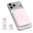 thumbnail image 3 of RORRY Magnetic Wireless Protable Charger ,5000mah Power Bank 20W Fast Charging , Portable Battery Pack compatible for iPhone 17/16, Apple Watch Charger, Airpod, Pink, 3 of 13