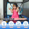 thumbnail image 4 of Trampolín para niños pequeños Calmmax rectangular de 6 pies con columpio y barra azul, 4 of 7