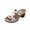 White, variant on Black Women'S Easy Wear Slide Sandals With Thick Platform Heel And Cushioned Insole