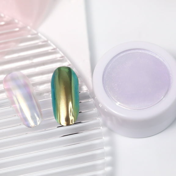 Vonrui Pearl Chrome Nail Powder,Aurora Mermaid Chrome Powder for Nails,Iridescent Pigment Glitter for Nail Art
