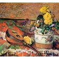 thumbnail image 2 of Gauguin, Paul 13x12 Gold Ornate Wood Framed with Double Matting Museum Art Print Titled - Mandolin And Pot Of Flowers, 2 of 4