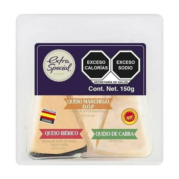 Tapas de queso Extra Special ibérico 50 g + manchego 50 g + cabra 50 g