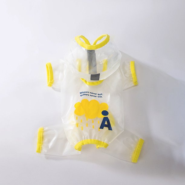 Chubasquero Para Perros Impermeable De Cuatro Patas Tracción Todo Incluido Día Lluvioso Pequeño Teddy Pet