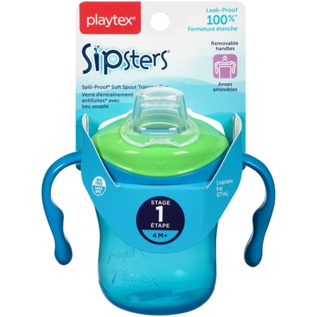 Playtex Sipsters Stage 1 Spout Trainer Sippy Cup 6oz 1-Pack Assorted Colors