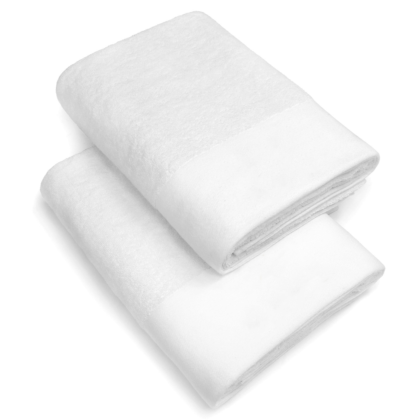 Kaufman - 100% Cotton Plush, Velour Bathrobes with 2 White Towels Set