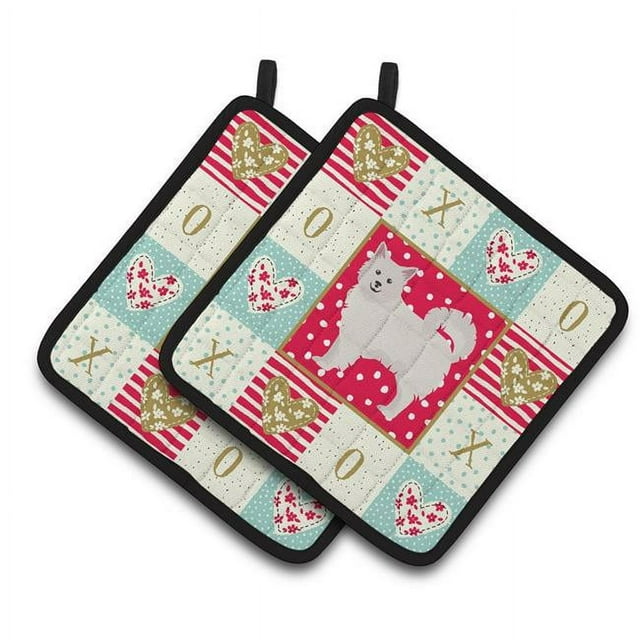 Carolines Treasures CK5847PTHD 7,5 x 7,5 Po Italien Spitz Amour Paire de Porte-Pot