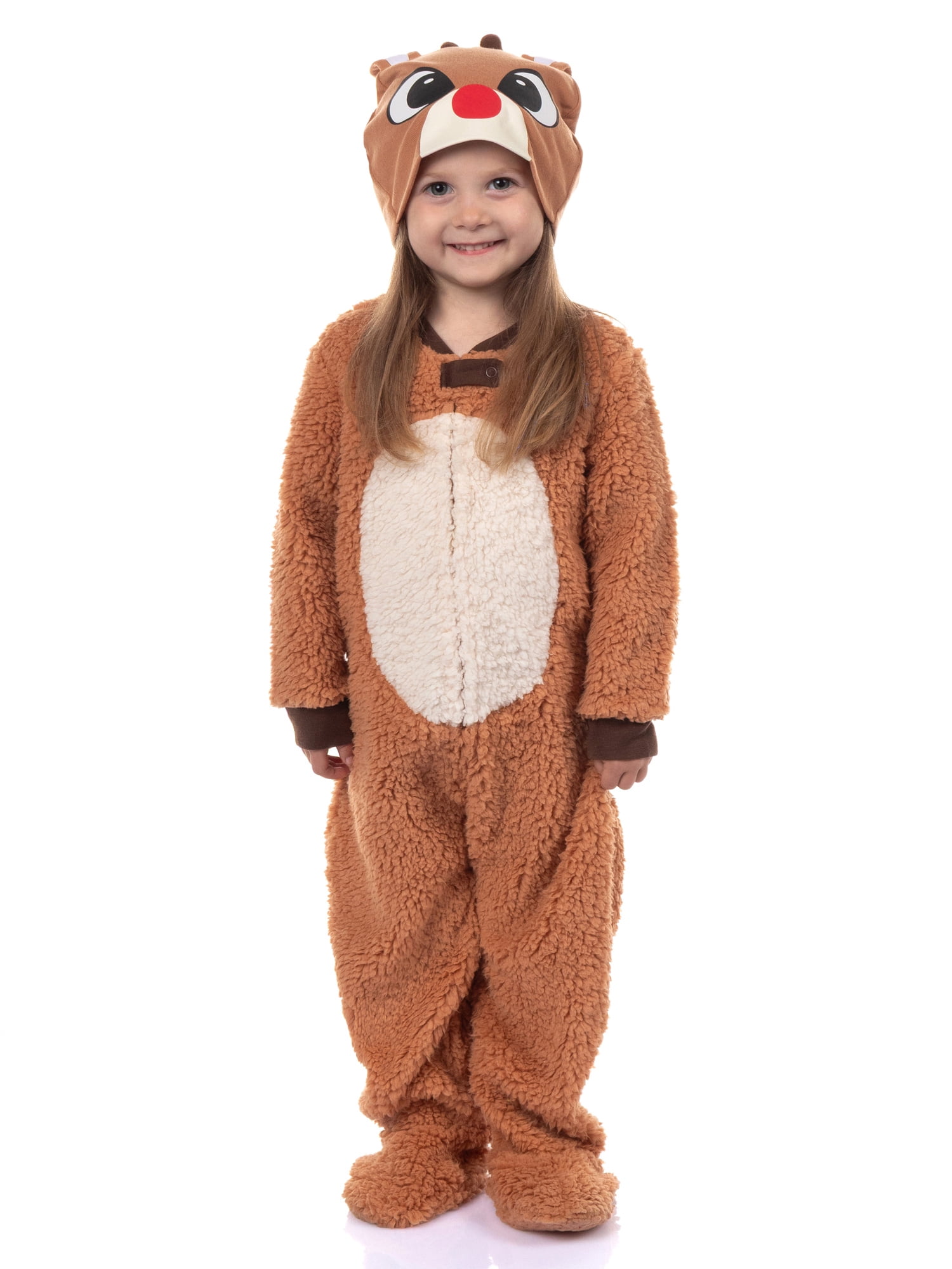 Rudolph Christmas Toddler Matching Family Pajamas Union Suit, Sizes 2T-5T