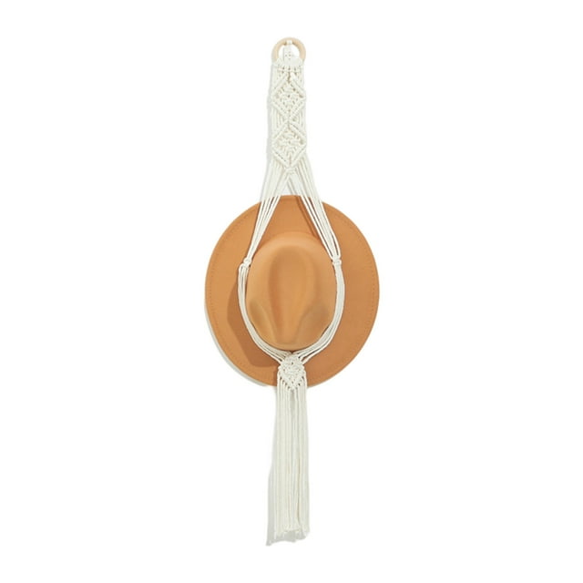 LCXmlly Easy To Hats Hat Hanger Easy Installation Elegant Bohemian Style Handwoven Rope Hat Hanging Rack for Home Room