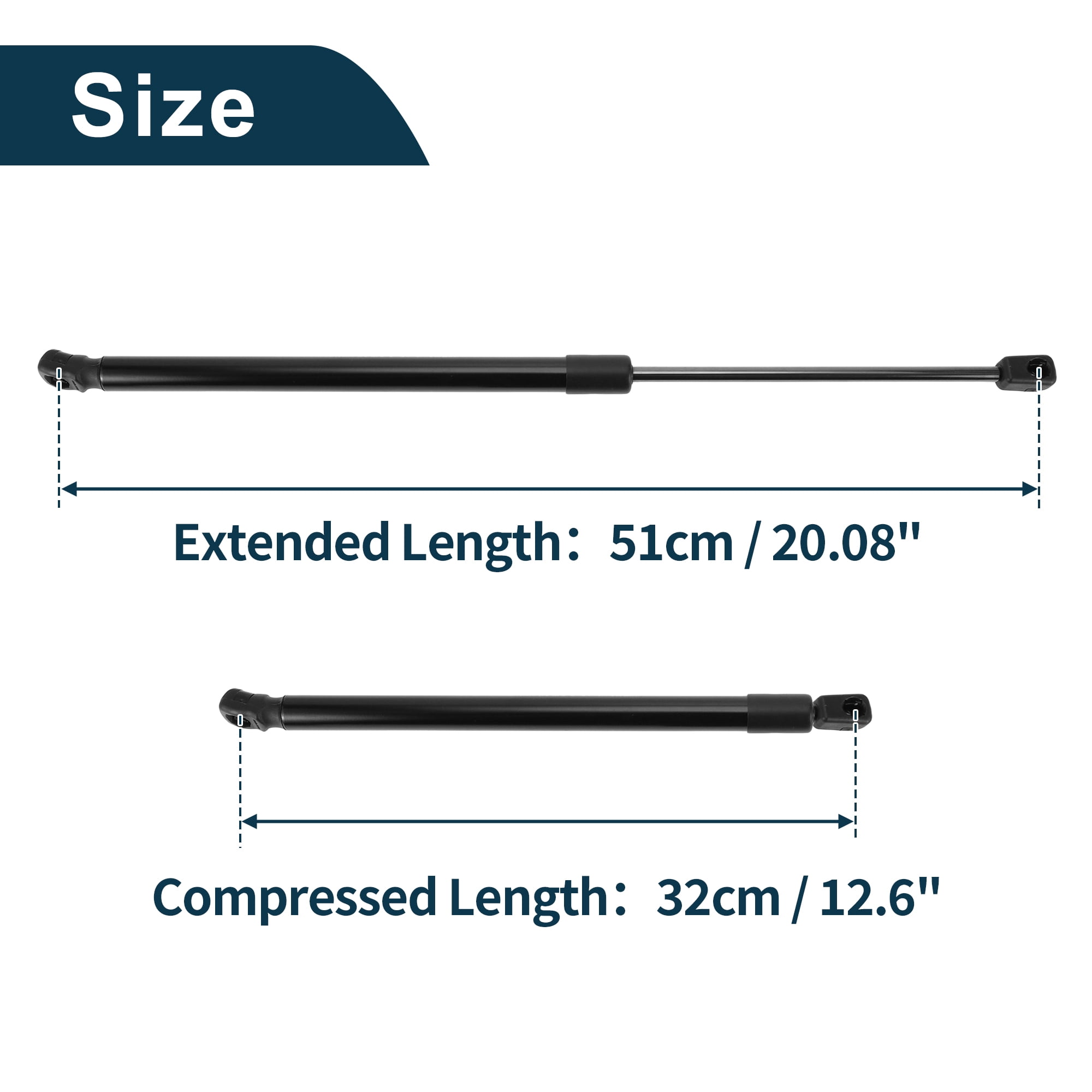 Unique Bargains 2Pcs Rear Hatch Lift Supports Struts for Seat Leon MK3 5F 2012-2020 Black