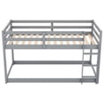 thumbnail image 6 of Gzxs Twin over Twin Wooden Floor Bunk Bed with Ladder, Gray, 6 of 9