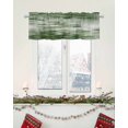 thumbnail image 5 of Vintage Green Curtain Valance for Windows/Living Room/Kitchen/Bathroom/Café, Short Rod Pocket Tier Curtain Window Treatment Panel Modern Geometric Abstract Art Topper Curtain 42''x12'', 5 of 6