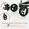 thumbnail image 5 of LINLUX 2 in 1 Baby Stroller w/ Diaper Bag & Big Wheel, Infant Pushchair, 23 Pounds,  Black, 5 of 7