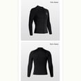 thumbnail image 5 of Fewfanhot Men's 3mm Neoprene Long Sleeve Wetsuit Tops, Thermal Protection Diving Suit Surfing Snorkeling Swimming Shirt, 5 of 9