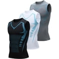 thumbnail image 1 of Camisetas sin mangas TEEPIRE 3‑pack para hombre, de secado rápido y transpirables, 1 of 7