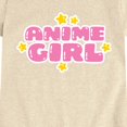 thumbnail image 3 of Instant Message - Anime Girl Fitted Short Sleeve Graphic T-Shirt, 3 of 6