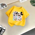 thumbnail image 4 of Camiseta de algodón animada de verano para niños de la familia Disney, linda camiseta de dibujos animados soleados para niño y niña, ropa informal de moda para niños, 4 of 5