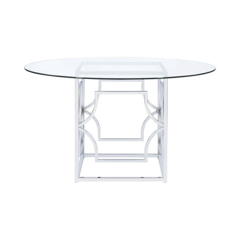 Chrome base cheap dining table