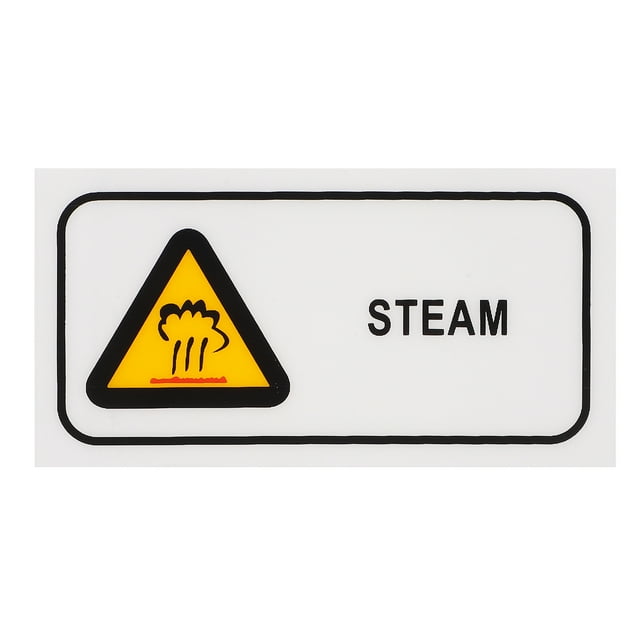 High Temperature Steam Warning Sign Caution Hot Surface Sticker for Industrial Equipment 1 Set Waterproof All English Label for Safety
