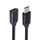 thumbnail image 4 of Adaptador de extensión macho a hembra tipo C con interfaz chapada en oro y conductor de cobre negro de 3 A y 60 W, múltiples longitudes para mayor flexibilidad., 4 of 5