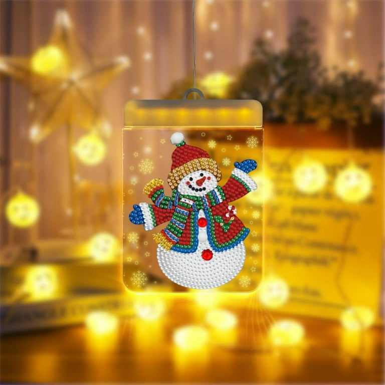 DIY 5D Diamond Painting LED Lights with Suction Cup Christmas