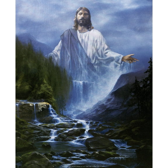 Catholic print picture - Jesus in Nature - 8" x 10" ready to be framed